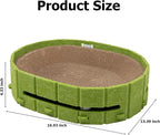 Interactive Cat Scratcher Lounge Bed Heavy Duty Corrugated Cardboard Cat Scratching Pad Bowl with Built-in Track & 2 Bell Balls for Indoor Cats Claw Care and Rest Cat Scratching Bowl，Green
