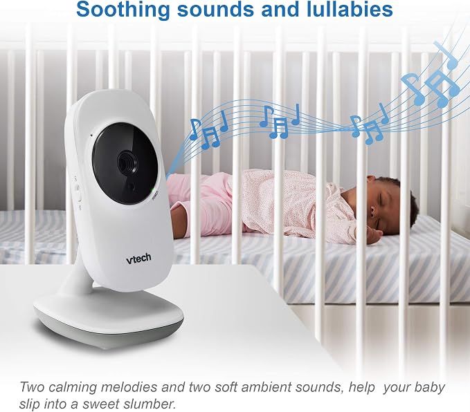 VTech Baby Monitor, No WiFi– 5" Color Screen, 12-Hour Battery, Night Vision, Temperature Sensor, 2-Way Talk, Lullabies, 1000ft Range | VM350