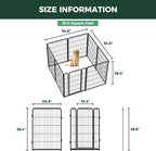 FXW Homeplus Indoor Dog Playpen, 40" H, 8 Panels, for Medium & Large Dogs | Stress-free play, Heavy-duty, Semi-open design, Easy setup, Threshold-free gate, Expandable, Patented