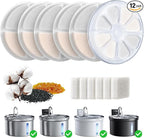 6 Pack Cat Water Fountain Filter & 6 Pack Pump Filter Sponges Replacement for [FN-W08L] and [FN-W06] - 6 Filters+1 ABS Shell+6 Sponges