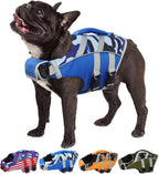 Kuoser Reflective Dog Life Jacket, Dog Life Vest for Swimming Boating | Adjustable Pet Lifejackets, High Flotation Doggie Swimsuit with Rescue Handle for Small Medium Large Dogs