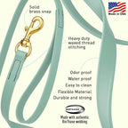 Viper Biothane K9 Working Dog Leash Waterproof Lead for Tracking Training Schutzhund Odor-Proof Long Line with Solid Brass Snap for Puppy Medium and Large Dogs, 10ft Sage Green