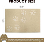 Andalus Small Cat Litter Mat, Pack of 2 - Waterproof, Non-Slip & Easy to Clean Cat Litter Box Mat for Extra Efficient Pet Litter-Trapping, Beige (15.75” X 11.75”)