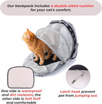 Lollimeow Cat Carrier Backpack, Expandable Bubble Pet Carrier for Cats and Small Dogs, Airline Approved Travel Backpack for Hiking, Walking & Outdoor Adventures - Supports up to 14 lbs