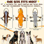 No Stuffing Rope 3-Pack Dog Toys, Chew Toys for Medium, Large Pets | Rope Design Perfect for Interactive Tug of War, Durable Plush Toy for Teething, Indoor Outdoor Play to Keep Puppy Busy