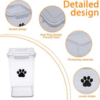6L Dog Food Storage Container,Airtight Pet Food Storage Containers with Buckle-Lock Lids & Spoon,Plastic Cat Food Container,Dog Treat Container for Dog, Cat, Bird Seed - Bright White