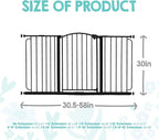 Regalo Safety 30.5"-58" Extra Wide Baby Gate, Bottom of Stairs & Doorways | Pressure Mounted with Door, For Babies, Toddlers & Pets, Bronze, Tested & Trusted for 30 Years