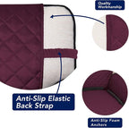 PureFit Reversible Chair Sofa Cover Dog Couch Covers for Sofa, 25.5 in | Wine/Beige, Water Resistant Couch Protector, Washable Pet Couch Cover with Non Slip and Elastic Straps For Kids