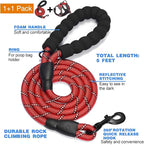 tobeDRI No Pull Dog Harness Adjustable Reflective Oxford Easy Control Medium Large Dog Harness with A Free Heavy Duty 5ft Dog Leash, Red, M