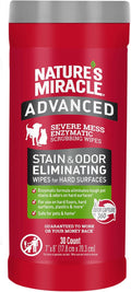 Nature's Miracle Advanced Pet Stain & Odor Eliminating Wipes, 30 Count | Enzymatic Cleaner Eliminates Tough Pet Messes, Quick Clean-Up For Hard Surfaces, Safe For Pets and Home*, Fresh Scent
