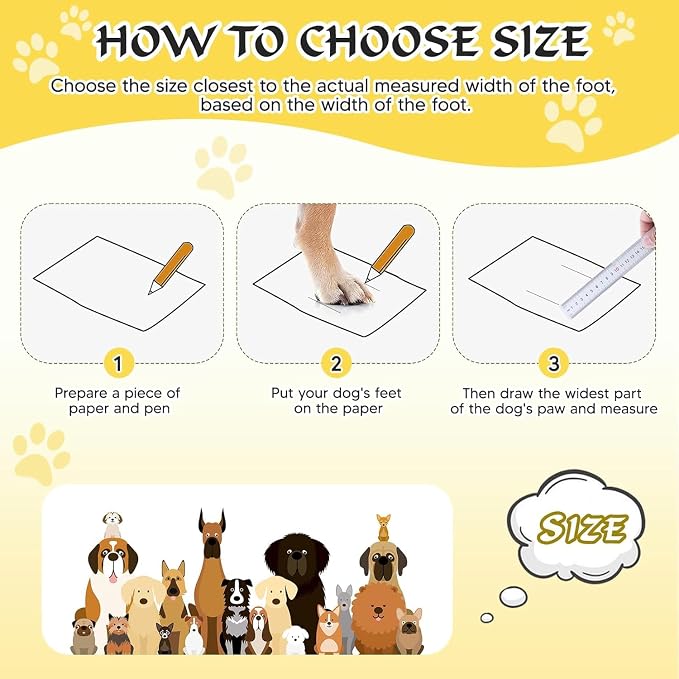 Dog Shoes for Large Dogs, 360°Anti Slip Medium Dog Boots & Paw Protectors Winter Snowy, Waterproof 4Pcs Dog Booties with Reflective Strips (Size 1: 1.57''x2.09''(W*L), Black)