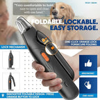2-in-1 Dog & Cat Nail Clippers and Grinder with LED Light | Sharp Blade, Low-Noise Grinder, Safety Guard & USB Rechargeable Cordless Design for Small, Medium and Large Pets