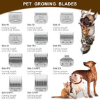 10# Grooming Ceramic Pet Clipper Blades Compatible with Andis & Oster A5 | Cut Length 1/16"(1.5mm),Compatible with Wahl KM10 Series Clippers,2 PACK