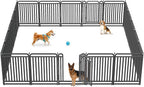 40 Inch Dog Playpen Outdoor, 20 Panels Puppy Playpen Heavy Duty Dog Play Pen Indoors, Rust Resistant Dog Pen for Large/Medium/Small Dogs, Dog Fence for RV Camping