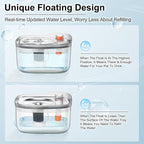 Stainless Steel Cat Water Fountain, 4.5L Automatic for Cats and Dogs Indoor | 20dB Ultra-Quiet Pump | Visible Water Level Window | 3-Stage Filtration | BPA-Free | Dishwasher Safe | Brush Included
