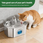 Cat Water Fountain 24 Pack Replacement Filters/Sponges (12+12) -Compatible with Apauk-APFSS-3201 Stainless Steel Cat Water Fountain