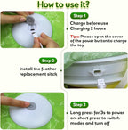 Saolife Interactive Cat Toys with Moving Feather Concealed in Mat, Rechargeable Cat Exercise Toys for Bored Cats with Motion Activated, Mouse Squeaky (Green)