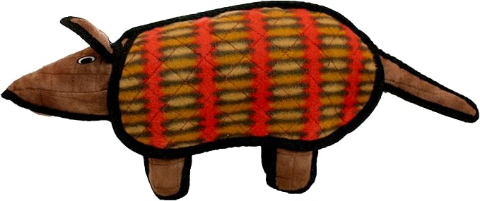 TUFFY® : 2 Pack Armadillo Dog Toy: Ultra Durable Plush Toy with Multiple Layers & Reinforced Seams, Washable and Floats, Original Construction