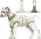 FUAMEY Surgery Suit for Dogs Female After Spayed, Soft Onesie for Surgery | Cone Alternative after Surgery, Dog Wound Cover Spay Suit Prevent Licking, Female Dog Onesie for Heat Cycle, Rabbit Flower S