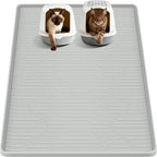 Silicone Cat Litter Box Mat 55"x 38" Extra Large Cat Rubber Mat | Cat Mat for Litter Box, Non-Slip, Waterproof Cat Litter Trapping Mat with Raised Edge, Kitty Litter Mat for Floor, Easy Clean