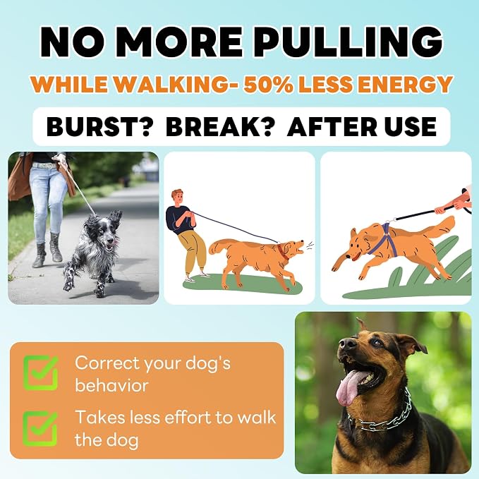 Supet Prong Collar for Dogs, Adjustable Dog Pinch No Pull Training Collar with Quick Release Buckle, Rubber Tips and Extra Links for Small Medium Large Dogs