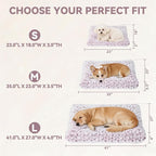 Orthopedic Dog Bed for Dogs, Calming Plush Dog Mat with Thick Cushion Support, Washable Fluffy Pet Bed with Non-Slip Bottom, Soft Indoor Dog Crate Bed (Purple, 23.0" L x 18.0" W x 3.0" Th)