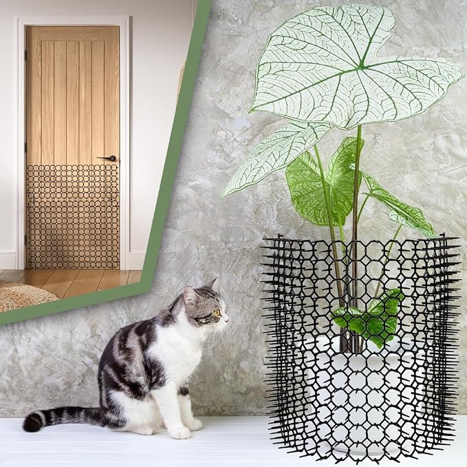 Scat Mat for Cats 16 x 13 Inch, Digging Deterrent for Dog, 8 Pack Cat Spike Deterrent Mats for Indoor/Outdoor, Pet Training Mat to Protect Furniture, Sofa, Plants & Garden