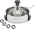PetSafe Drinkwell Stainless Multi-Pet Fountain, red, 8 lb (PWW00-13705) | Customizable 1-5 Water Streams, Rust/Scratch-Resistant Stainless Steel, Carbon and Foam Filters Included