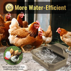 135OZ Automatic Water Dispenser for Large Dogs Patented Outdoor Dog Water Bowl Dispenser Automatic Dog Feeder Fit 3/4'' GHT Faucet Dog Waterer Include Water Hose Extra-Large Drinking Area Brown