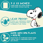The Original Poop Bags® 38% USDA Biobased Pet Waste Bags, Peanuts Design, Leak-Resistant & Durable, Black/Green, 360 Count