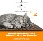 Cat Litter Mat 47"x27",Double Layer EVA Litterbox Mat Brown | Extra Large Honeycomb, Waterproof & non-slip, Odor-free, easy clean, washable durable floor protector,scatter control
