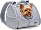Small Dog Cat Chest Carrier Backpack,Adjustable Ventilated Front Facing Backpack Carrier for Small Dogs Cats Puppy,Airline Approved Lightweight Doggy Backpack for Travel Hiking Outdoor