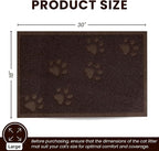 Andalus Large Cat Litter Mat, Pack of 1 - Waterproof, Non-Slip & Easy to Clean Cat Litter Box Mat for Extra Efficient Pet Litter-Trapping, Brown (30” X 18”)