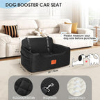 GL GLENSLAVE Dog Car Seat for Medium/Large Dogs,Pet Booster Car Seats for Under 50lbs or 2 Small Dogs, Detachable and Washable Pet Bed,Multi-Functional Travel Dog Bed(Black)