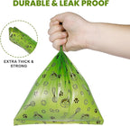 Thick Dog Poop Bags Rolls - Grab'n'Go, Hands Stay Clean! - 420PCS Scented | Odor Control Doggie Poop Bags 13 x 9 in for All Breeds - with 2 Dispensers for Daily Walks Outdoor Cleanup (Green)