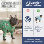 Spark Paws Dog Surgery Recovery Suit – Dog Recovery Suit After Surgery, Anti-Lick Dog Onesie, Abdominal Wound Protector, Soft Cone Alternative for Spay Neuter Male Female Pet Recovery - Pup Cup - 5XL