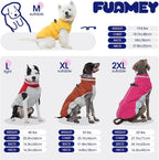 FUAMEY Dog Jacket for Medium Dogs Warm Dog Jackets with Harness Built in | Dog Winter Jacket Cold Weather Snow Puppy Vest Water-Resistant Zip up Dog Fleece Jackets High Visibility Green M