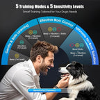 Smart AI Bark Collar for Large Medium Small Dogs, Anti Barking Device with 5 Training Modes, Exclusive Forced Bark-Stopping, Rechargeable IP67 Waterproof Bark Collar with 5 Sensitivity (Teal)