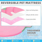 KOOLTAIL Cat Cooling Mat, Upgraded Two Sided Cooling Pad for Dogs Cats Puppy, Soft Summer Pet Sleeping Blanket Kennel to Keeping Cool, Washable Dog Mats for Crate Sofa Bed Outdoor Indoor, Strawberry