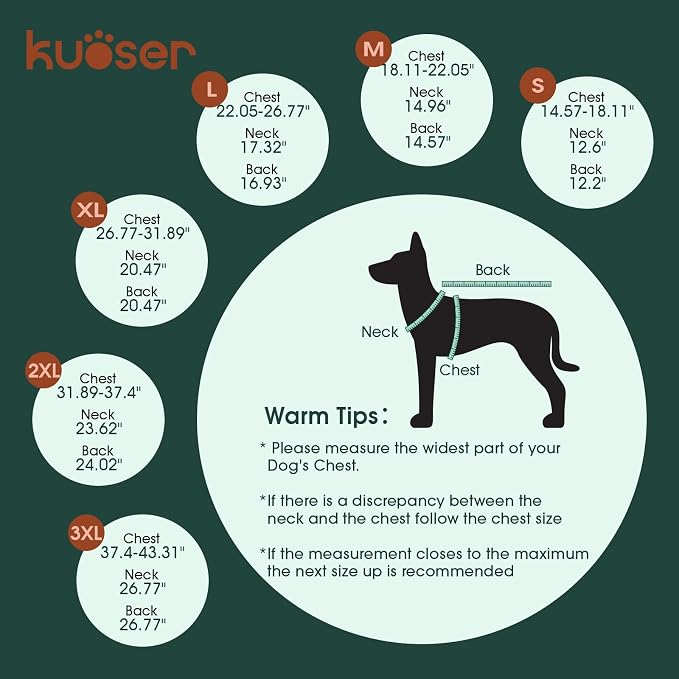 Kuoser Dog Raincoat, Waterproof Dog Rain Jacket with Clear Hooded Double Layer, Lightweight Reflective Dogs Rain Coat with Adjustable Belly Strap, Rain Coats for Medium Dogs Outdoor Wear, Blue M