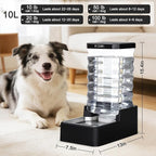 RIZZARI 10L Large Capacity Gravity Dog Water Dispenser- Dog Water Bowl | Dishwasher Safe Bowl,Multi-Day Water Storage,Large BreedFriendly,Travel & Workday Ready,Consistent Water Access