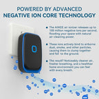 Plug In Air Ionizers for Home – 6 Pack Negative Ion Air Cleaner for Strong Dog Poof, Cat Litter Box Deodorizer, Air Purifier For Smoke, Kitchen Odor, Bathroom Closet Shoe Cabinet Office – Black