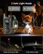 SLOPEHILL Mini Shock Collar for Small Dogs 5-30lbs,Featuring No Shock Mode | 4200FT Dog Training Collar with Remote, IPX8 Waterproof e Collar with Beep,Vibration,Safe Shock,Light,No Shock Modes (Green)