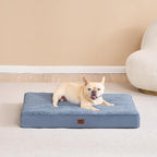 EHEYCIGA Orthopedic Dog Bed Large with Removable Washable Cover,35x23 | Egg Crate Foam Support,Durable Oxford fabric,Non-Slip Bottom,Machine Washable,Soft Waterproof Plush Pet Bed Mat For Crate