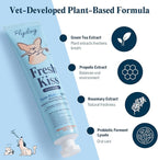 FlyDog Fresh Kiss Remineralizing Toothpaste for Dogs & Cats, Vet Approved Nano-Hydroxyapatite Dog Toothpaste - Rebuild Enamel, Remove Tartar & Plaque, Freshen Breath, Plant-Based 3.5oz (Peanut Butter)
