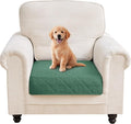 PAWFINITY Waterproof Arm Chair Covers for Dogs, Pet Blanket for Couch | Paw Print Quilted, Hair Resistant, Anti Cat Scratch, Washable Furniture Protector for Single Sofa Cushion, 30x30 Inch, Green