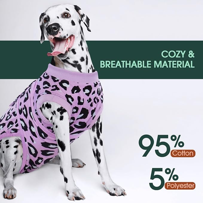 Kuoser Dog Recovery Suit After Surgery, Spay Neuter Surgical Suit for Dogs | Post Surgery Anti-Licking Dog Onesie Protects Wounds and Incisions, E-Collar & Cone Alternative Bodysuit for Female Male Dogs