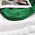 Soft Waterproof Blanket for Bed Couch Sofa, Green, 30x40 inches | Liquid Pee Proof Pet Blanket for Dog Puppy Cat, Reversible Sherpa Fleece Blanket for Couch Cover, Furniture Protector
