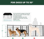 FXW Rollick Dog Playpen, Indoor, Yard & RV Camping, 40" H, 24 Panels | Easy setup, Heavy-duty, DIY layouts, for Medium & Large Dogs, Patented