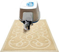 PetLike Cat Litter Box Mat, Thick Kitty Litter Trapping Mat, Durable,Waterproof &Washable with Non-Slip Backing, Soft on Kitty Paws and Easy to Clean, BPA Free